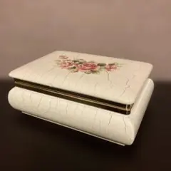 doman イタリア製 バラのデザイン アクセサリーケース ホワイト