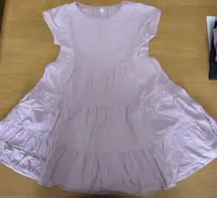季節外れセール明日まで☆555→300☆薄いピンクの半袖フリルワンピース