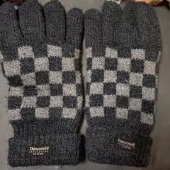 Thinsulate　シンサレート チェック　格子状　手袋　グローブ　 グレー