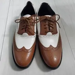 ウィングチップ ドレスシューズ ブラウン/ホワイト