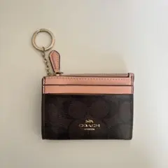 COACH カードケース ブラウン・ピンク