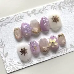 ネイルチップ オーダー ラプンツェル ファンタジースプリングス ディズニー 紫