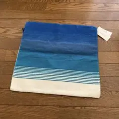 Francfranc 青色　ストライプ　グラデーションクッションカバー