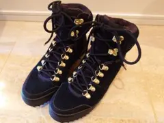 【adidas】ファブリック×裏起毛 ゴールド金具 ハイカットスニーカー