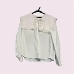 ◎お値下げ レース付き長袖シャツ ブラウス M 【森ガール】