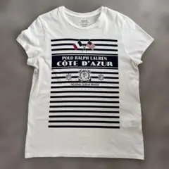 Polo Ralph Lauren ストライプ 柄白Tシャツ