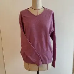 KOBE LETTUCE ピンク メルティベーシックVネック XL