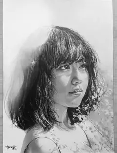 No.39 女性 鉛筆画 手書きイラストB4 No.113 女性 鉛筆画 手書きイラストA4 - メルカリ