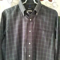 Tern タータンチェック柄 ボタンダウン長袖シャツ 41-82