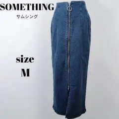 【a2608】SOMETHING デニム ストレッチ ロングスカート タイト M