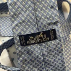 HERMES エルメス 総柄 ネクタイ シルク100 ネイビー クローバー - メルカリ