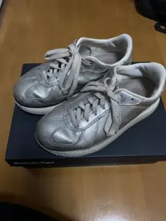 オニツカタイガー デレシティ 25cm メタリックシルバー スニーカー 厚底