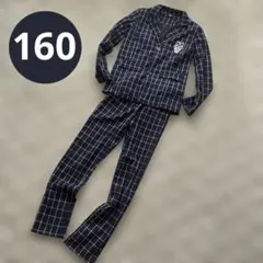 スーツ 卒業式 フォーマル 160 チェック ネイビー