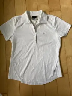 Nike ホワイト ポロシャツ 半袖 スポーツウェア ドライフィットUV テニス