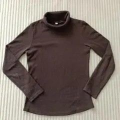 ユニクロ/ブラウン /フリースタートルネック/ 長袖 / Mサイズ/レディース