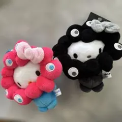 サンリオミャクミャク　推しカラー　キティ ぬいぐるみ カラビナ付き 推しカラーサンリオミャクミャク ぬいぐるみ M ハローキティ｜Yahoo