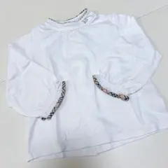 BURBERRY ホワイト バルーンスリーブ Tシャツ 80
