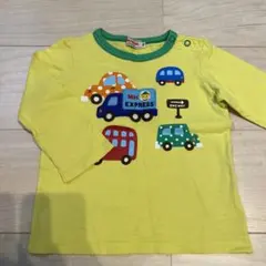 ミキハウス　車の刺繍入り長袖Tシャツ