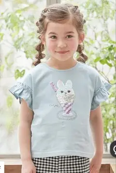 any FAM KIDS 接触冷感 ミラクルスパンコール Tシャツ