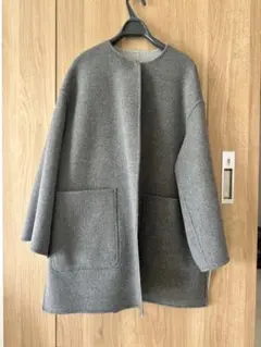 専用出品【TICCA ティッカ】ウールノーカラーテントコート グレー