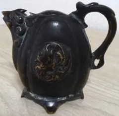 中国 古銅 双龍耳鶴首瓶 時代箱付 M R5082B - メルカリ