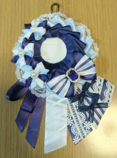 ネイビー系 缶バッジロゼット 痛ロゼット