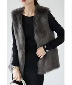 &.NOSTALGIA 【ZOZO限定】ロングファーマタギベスト