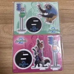 ズートピア　Happyくじ　アクリルスタンドプロップス