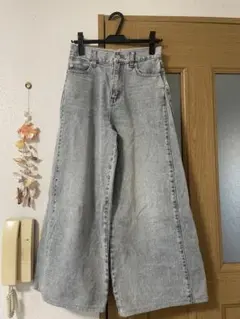 INGNI デニム ワイドパンツ ライトブルー S