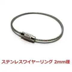 【セール】送料無料 ステンレス ワイヤーリング ネジ式 太さ2mm 10本セット