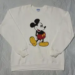Disney ミッキーマウス スウェット ホワイト XL トレーナー 古着