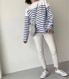 CANAL JEAN カルゼクロップドパンツ　グレーのサムネイル