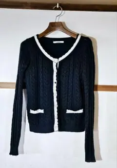 OLIVE des OLIVE ネイビー ニットカーディガン
