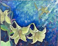 Toshiko 水彩画 アート作品 抽象画「朝霧のラベンダー」 Toshiko 水彩画 アート作品 抽象画「朝霧のラベンダー」 | Mercari