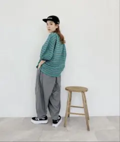 ニコアンド　シャカボリューム バルーンパンツ グレー