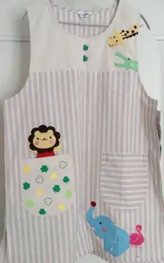 動物ストライプエプロン おてんばママ　Mサイズ