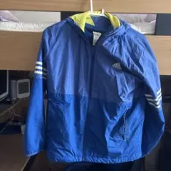 adidas フード付きジャケット 160cm 青