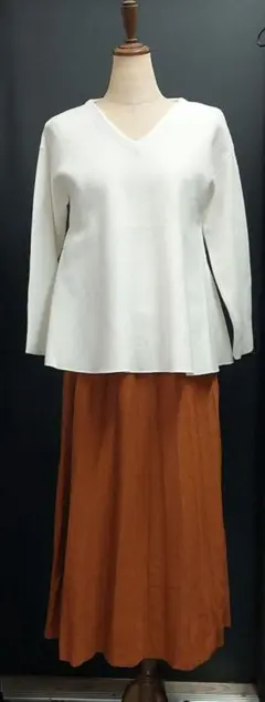 【新品】NATURAL BEAUTY BASIC　ニットプリーツスカート