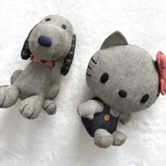 【EDWINコラボ】キティ　スヌーピー　デニムぬいぐるみ　2体セット　レア　希少