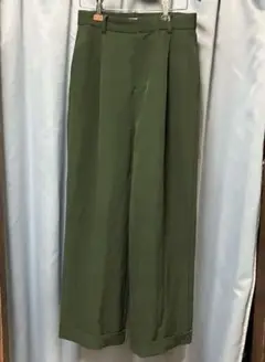 MOUSSY マウジー ダークグリーン　カーキ　ワイド パンツ　ハイウエスト