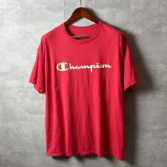 う*ぎ様 Champion ロゴプリントTシャツ 赤 レッド XL 刺繍タグ入り