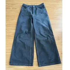 BDG ブラック ワイドストレートデニム　ゴリラカット似　極太