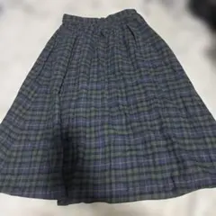 Vincent et Mireille ロングスカート グリーンチェック