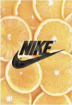 NIKE 오렌지 디자인 프린트 시트
