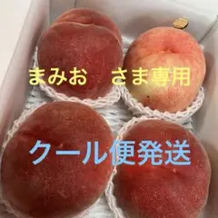 山梨一宮の木のてっぺんで収穫した甘い桃 プレミアムピーチを4個詰めて