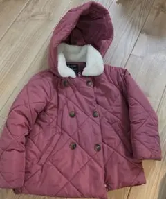 プティマイン　フード付き ダウンコート ピンク120