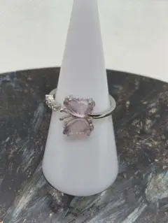 天然石 14号 フローライト Butterfly リング⏦゜
