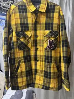 Psycho Bunny イエロー・ネイビー チェックジャケット