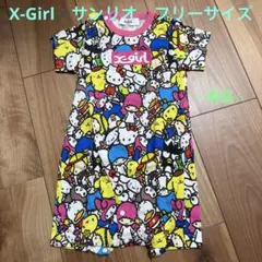 美品⭐︎X-Girl✖️サンリオ　総柄ロンパースのサムネイル