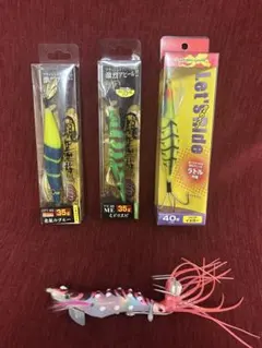 蛸墨族など】タコエギ3本セット➕オマケ(新品•未使用) - メルカリ
